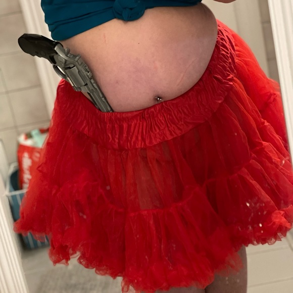 Plus size red tu tu crinoline 1x to 2x - Picture 15 of 15